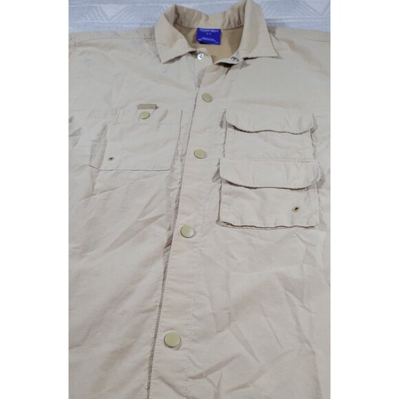 Without Walls Utility Shirt Men’s Small Khaki Short Sleeve Button Front Outdoor - Picture 5 of 10